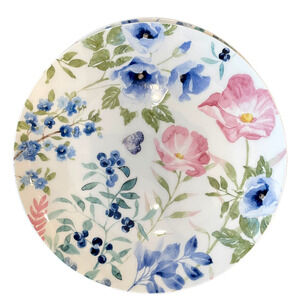 Gracie Bone China Spring Floral Dinner Plates 10.5in Set of 4 NEW